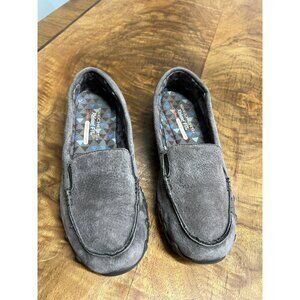 Skechers Women 8.5 Brown Leather Slip On Loafer Relax Fit Air Cooled Memory Foam